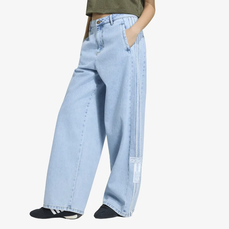 Παντελόνια adidas Adibreak Mid-Rise Wide-Leg Denim Pants Light Denim 25/30