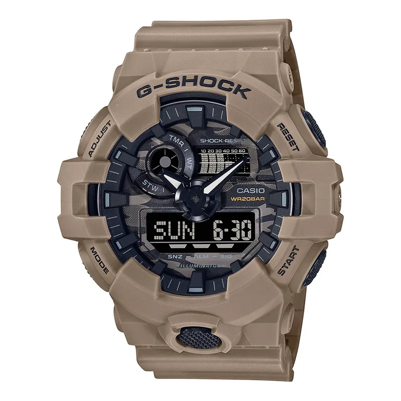 CASIO G-Shock Brown Rubber Strap GA-700CA-5AER