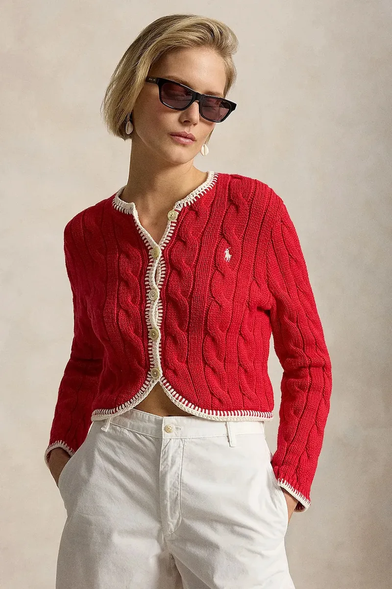 Polo Ralph Lauren ζακέτα Γυναικεία βαμβακερή COTTON-SWEATER-CARDIGAN