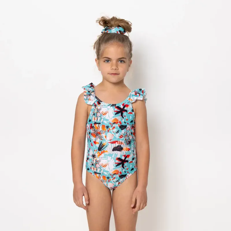 Girl’s One Piece Swimsuit Pleated Soléa
