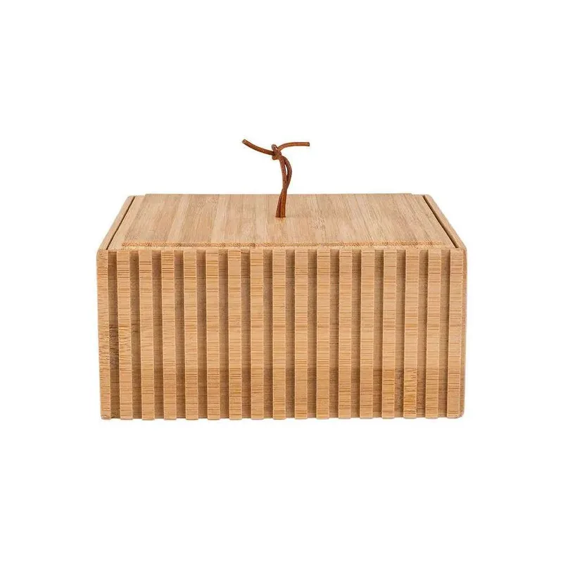 Estia Κουτί Αποθήκευσης Και Οργάνωσης Bamboo Essentials 15x15x7cm Natural