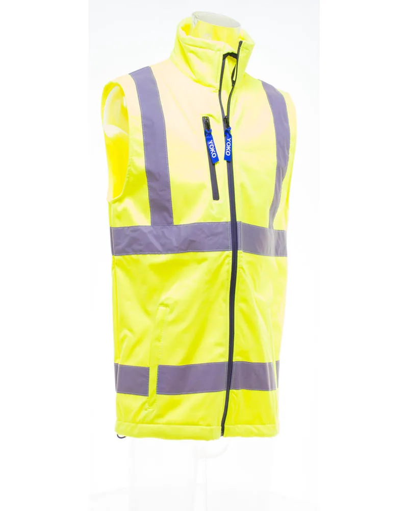 Γιλέκο Softshell με ανακλαστικές ταινίες Yoko HV006 Fluo Yellow