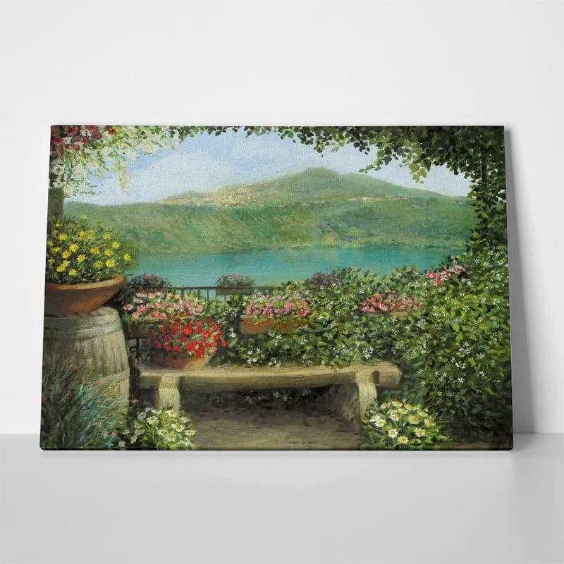 Πινακας σε καμβά LAKE GARDEN