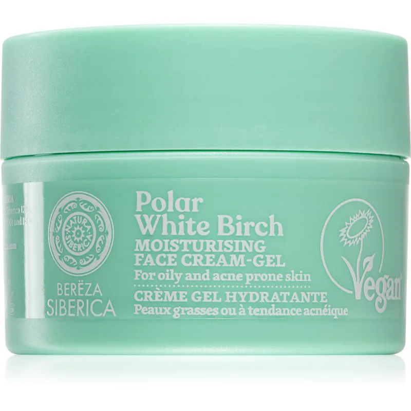 Natura Siberica Polar White Birch ενυδατική κρέμα τζελ για λιπαρή και προβληματική επιδερμίδα 50 ml