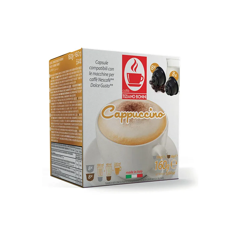 Tiziano Bonini Cappuccino συμβατές κάψουλες Dolce Gusto * - 16 τεμ.