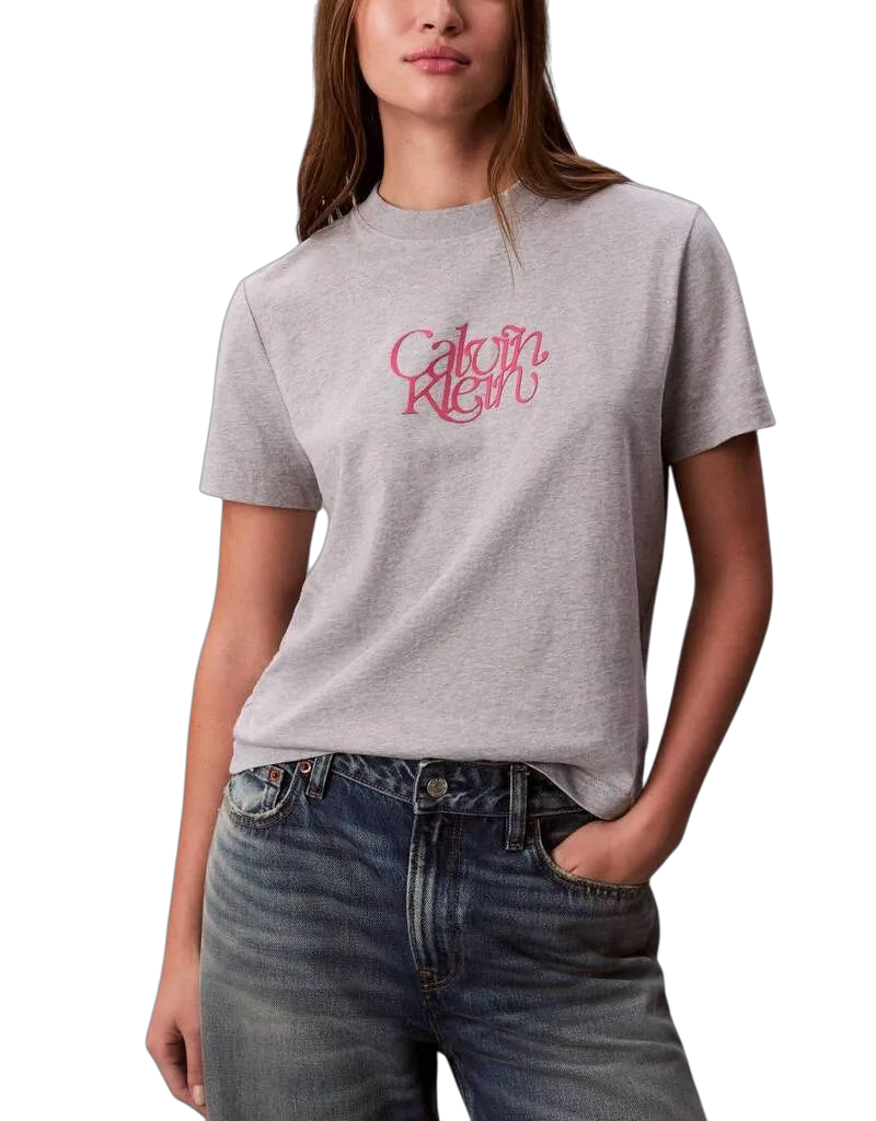 Γυναικείο T-shirt Γκρι Calvin Klein LV047D210G-P77