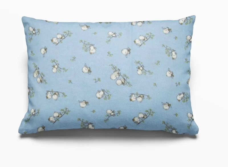 Μαξιλαροθήκη Φανελένια 50x70εκ. Birds 14 Sky Blue Dimcol (Ύφασμα: Φανέλα, Χρώμα: Μπλε) - DimCol - 1925853108601482
