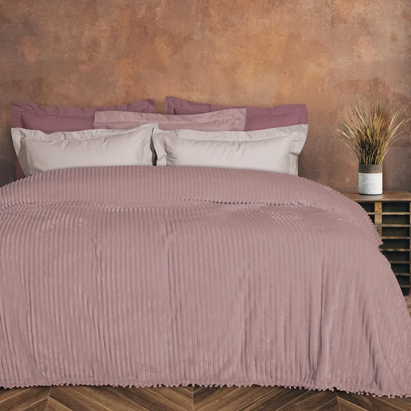 Κουβέρτα Fleece Υπέρδιπλη 220x240 Das Home 1354 Nude 220x240