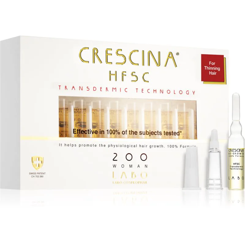 Crescina Transdermic 200 Re-Growth θεραπεία ανάπτυξης μαλλιών για γυναίκες 20x3.5 ml