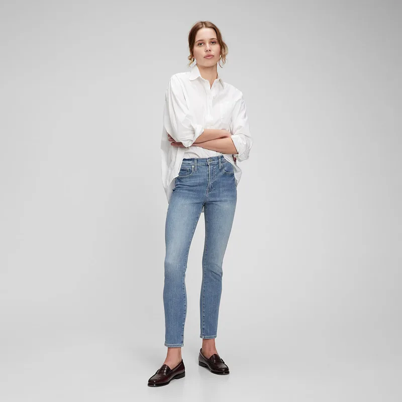 Παντελόνια GAP Denim Pants Skinny - High Rise Light Indigo 6 W28