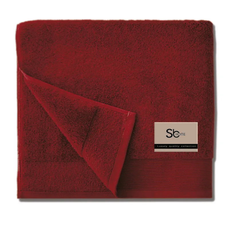 Πετσέτα Προσώπου 50X100 Sb Home Elegante Bordo (50x100)