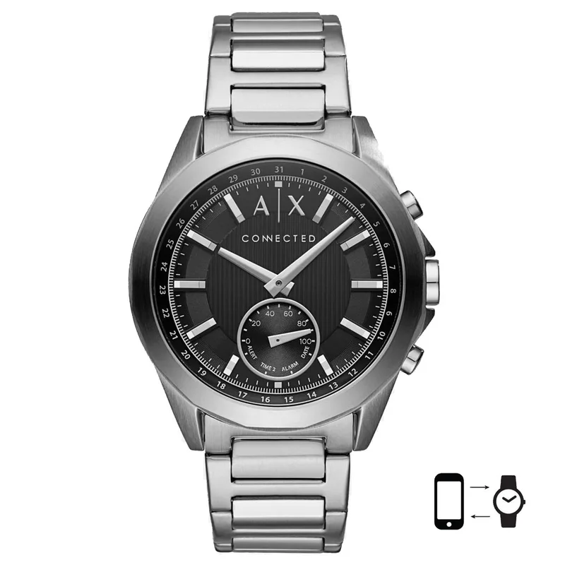 ARMANI EXCHANGE Hybrid Smartwatch Stainless Steel Bracelet AXT1006