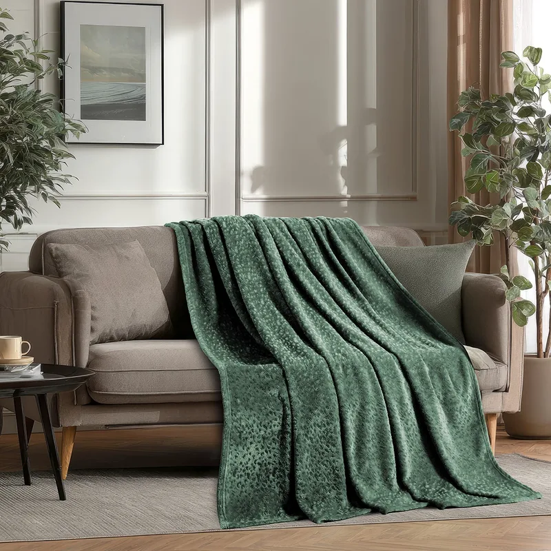 Ριχτάρι Flannel Διθέσιου 170x250εκ. Giza Dark Aqua Melinen 20005200 (Ύφασμα: Polyester, Υλικό: Flannel 100%, Χρώμα: Aqua) - MELINEN - 20005200