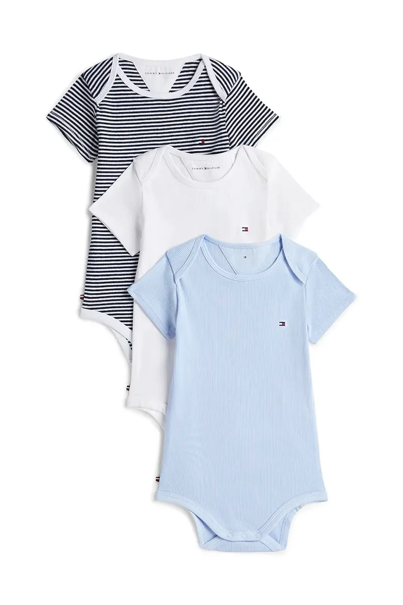 Tommy Hilfiger παιδικό κορμάκι βαμβακερό με ελαστάν 3-pack