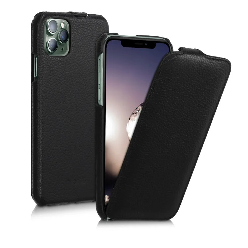 Kalibri Δερμάτινη Θήκη Flip Apple iPhone 11 Pro Max - Ultra Slim Leather Protective Phone Cover - Black (50411.01)
