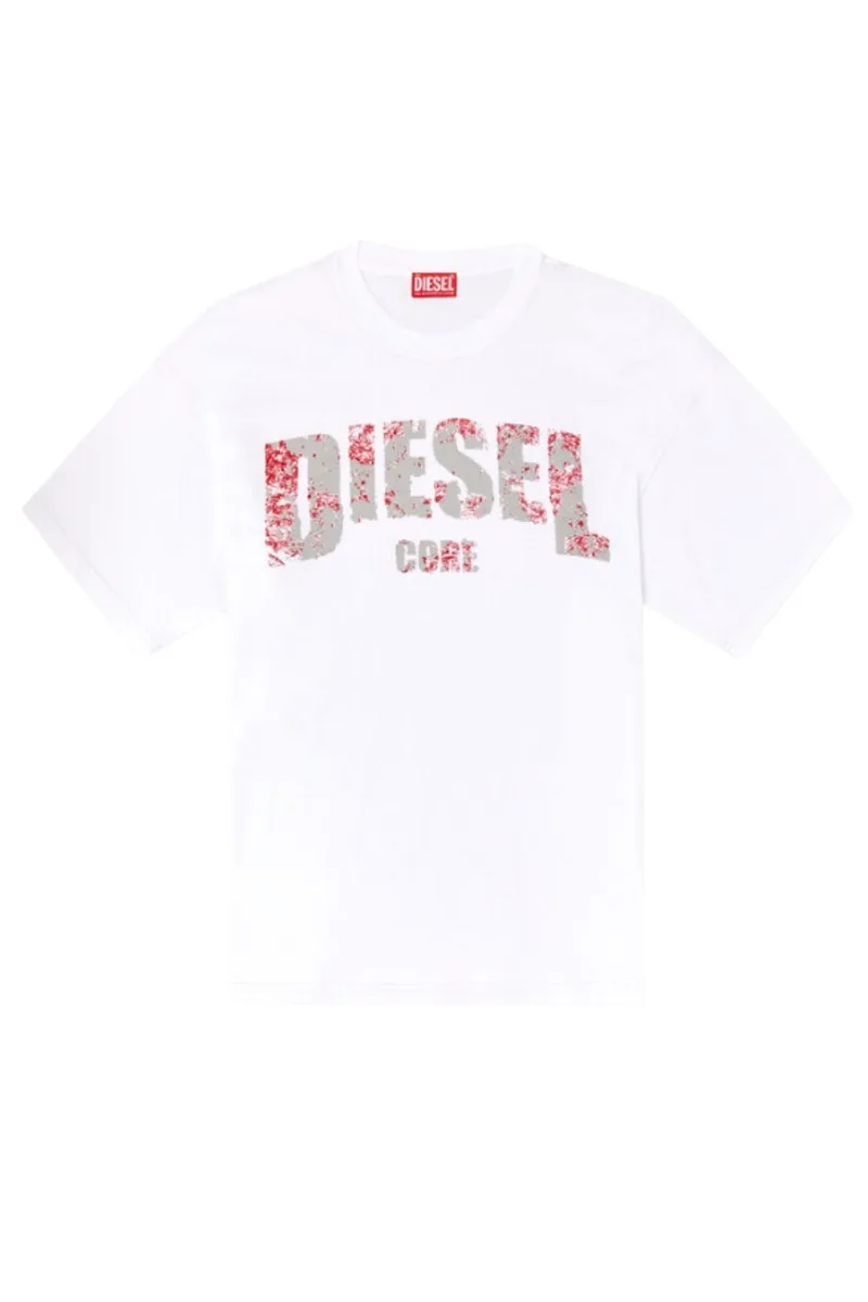 DIESEL Ανδρικό T-ADJUST-R25 T-SHIRT - ΛΕΥΚΟ-A17268-0PLAT-100-WHITE