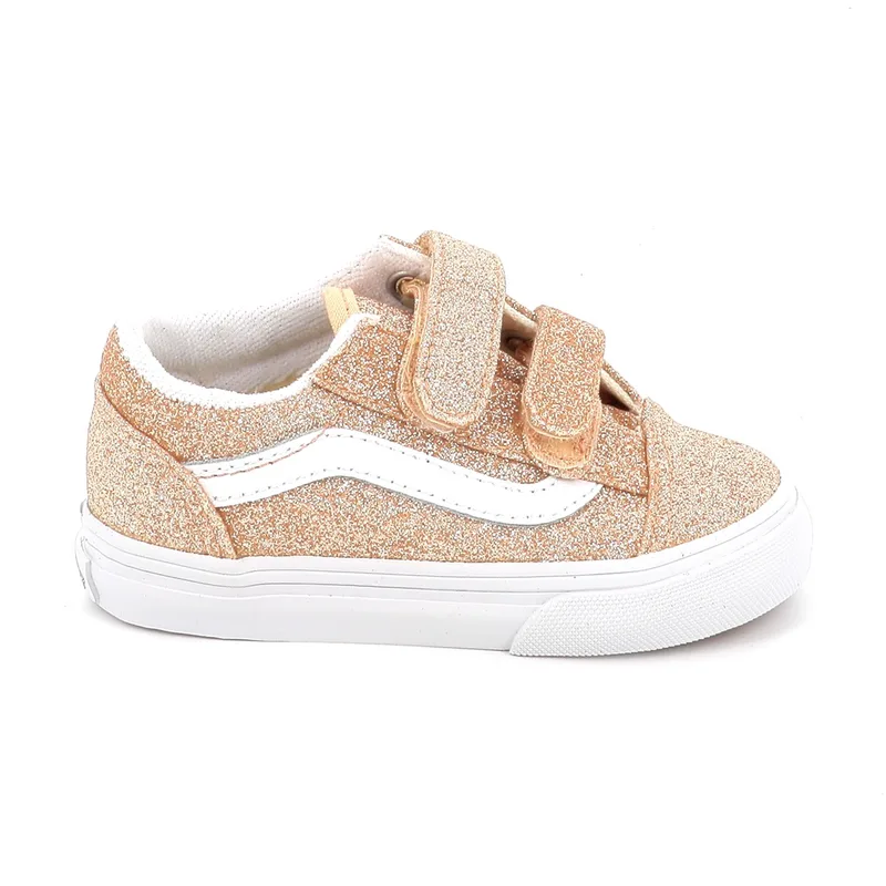 Παιδικό Χαμηλό Casual για Κορίτσι Vans Old Skool V Χρώματος Χρυσό Glitter VN000VAYFL1