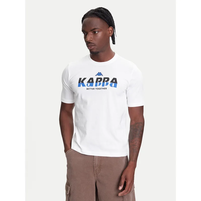 Kappa T-Shirt 351U8KW 001 Λευκό Regular Fit