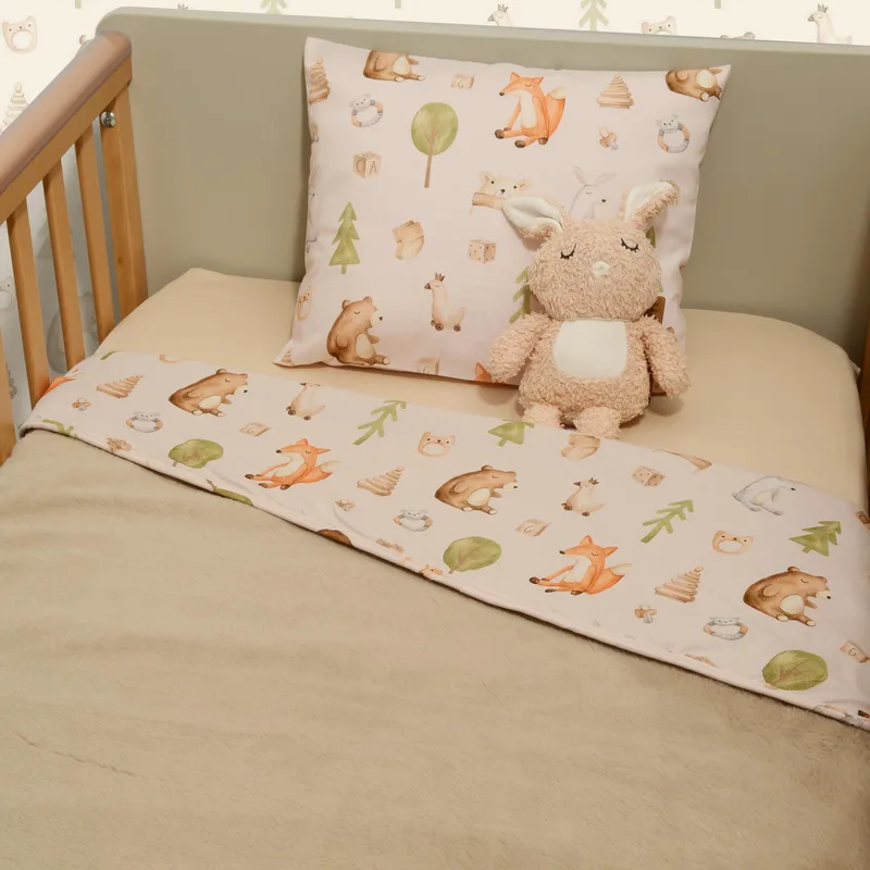 Minky ΝEW Κουβέρτα Λίκνου Διπλής Όψης 75x95 Des -428 Oliver Baby