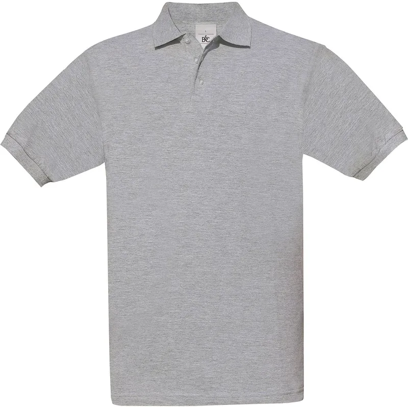 Ανδρική Μπλούζα Polo PU409 B & C Safran Pique Heather Grey