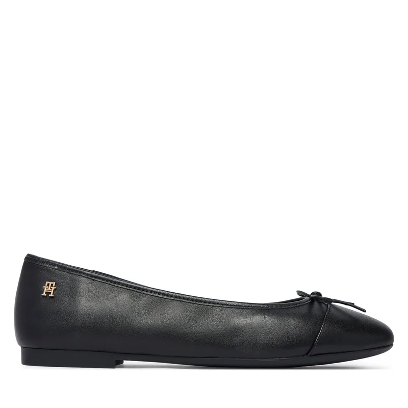 Μπαλαρίνες Tommy Hilfiger Hilfiger Smooth Lthr Ballet FW0FW09241 Μαύρο