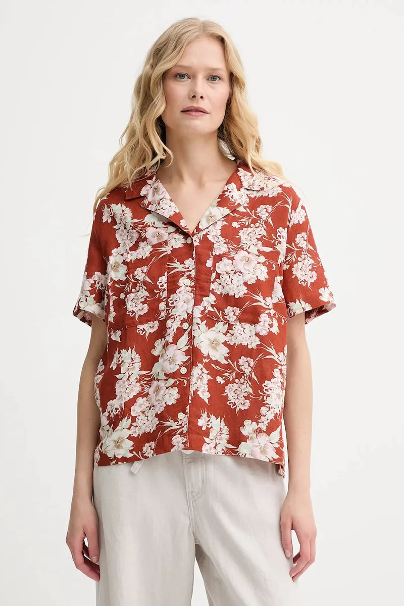 Πουκάμισο από λινό Levi's SONNY CAMP SHIRT