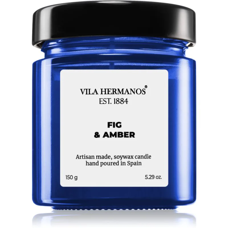 Vila Hermanos Apothecary Cobalt Blue Fig & Amber αρωματικό κερί 150 γρ