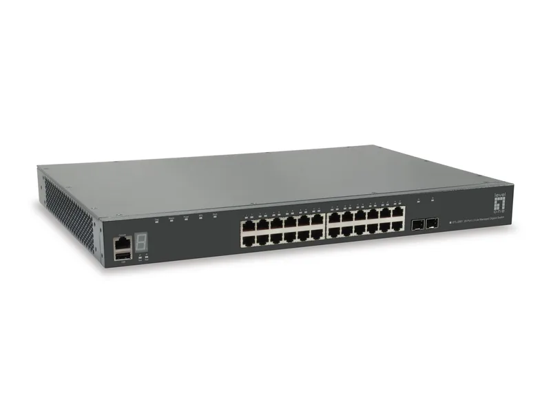 LevelOne Switch 28x GE GTL-2881 1xGE 2x10GSFP+19"