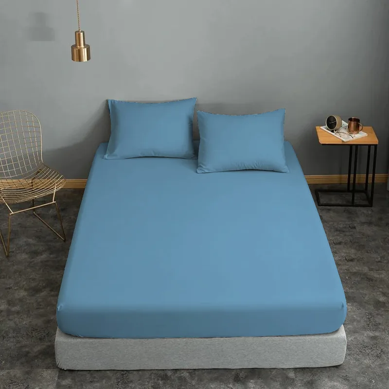 Σεντόνι Μεμονωμένο Polycotton Υπέρδιπλο Με Λάστιχο 170x200+22εκ. Sky Blue Komvos Home 7002201-46F (Τύπος κατωσέντονου: Με Λάστιχο, Ύφασμα: 50% Cotton-50% Polyester, Χρώμα: Γαλάζιο , Μέγεθος: Υπέρδιπλα) - KOMVOS HOME - 7002201-46F