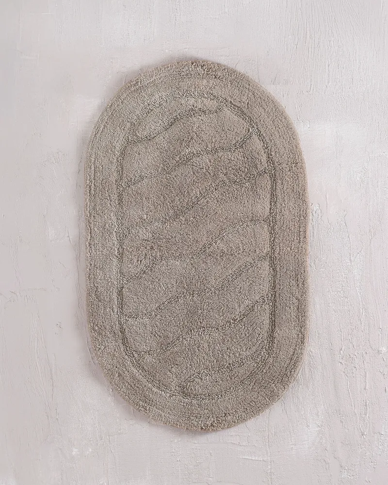 Πατακι μπανιου (50χ80) oval beige, rythmos home