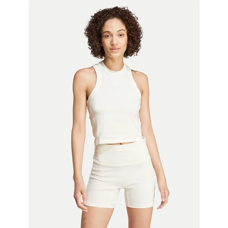 adidas Τοπ Lounge IY6732 Λευκό Slim Fit