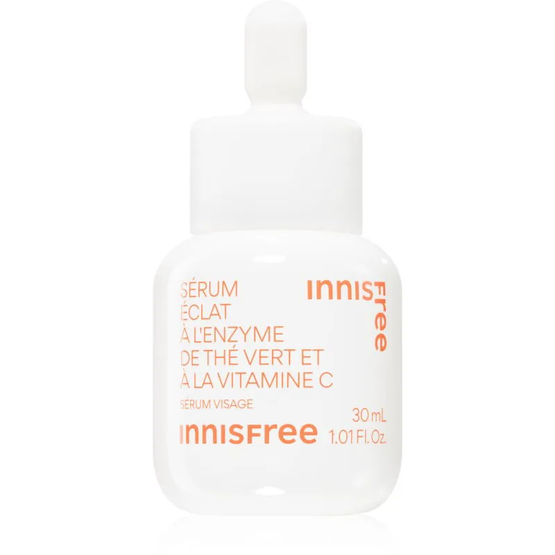 innisfree Green Tea Enzyme Vitamin C Brightening Serum λαμπρυντικός ορός με βιταμίνη C για ενοποίηση τόνου της απόχρωσης δέρματος 30 ml