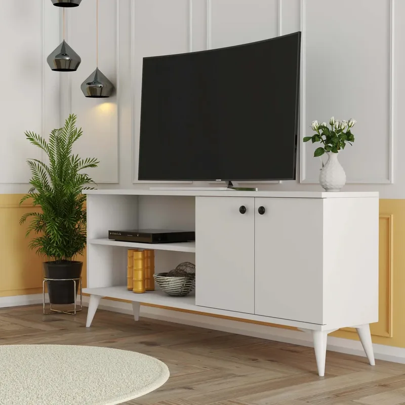 Έπιπλο Τηλεόρασης με ράφι,Everest 1574 Μ138xΠ29,5xΥ60 εκ., All4home