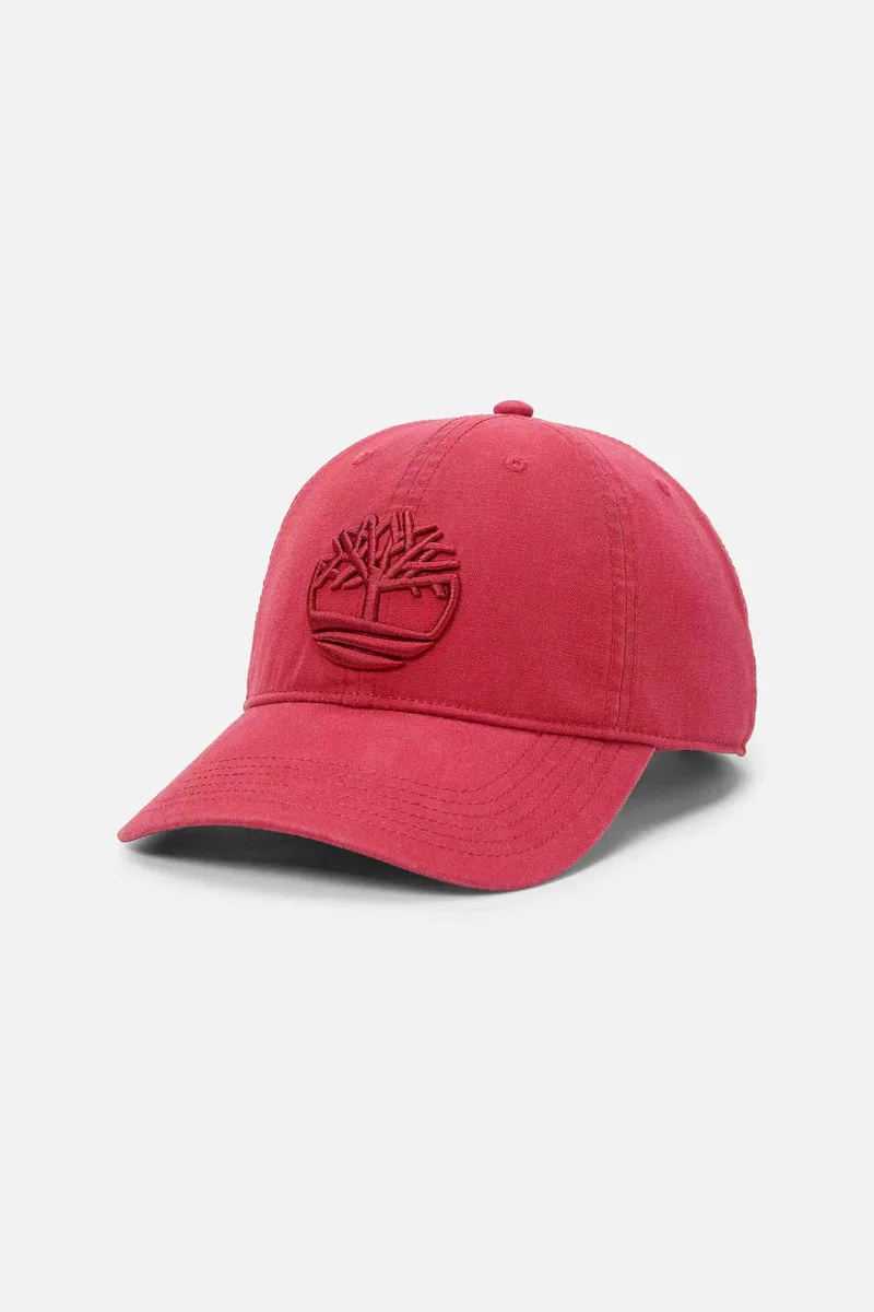 Timberland unisex καπέλο jockey με κεντημένο tree logo "Soundview" - TB0A66BAN961 Κόκκινο Καρπουζί