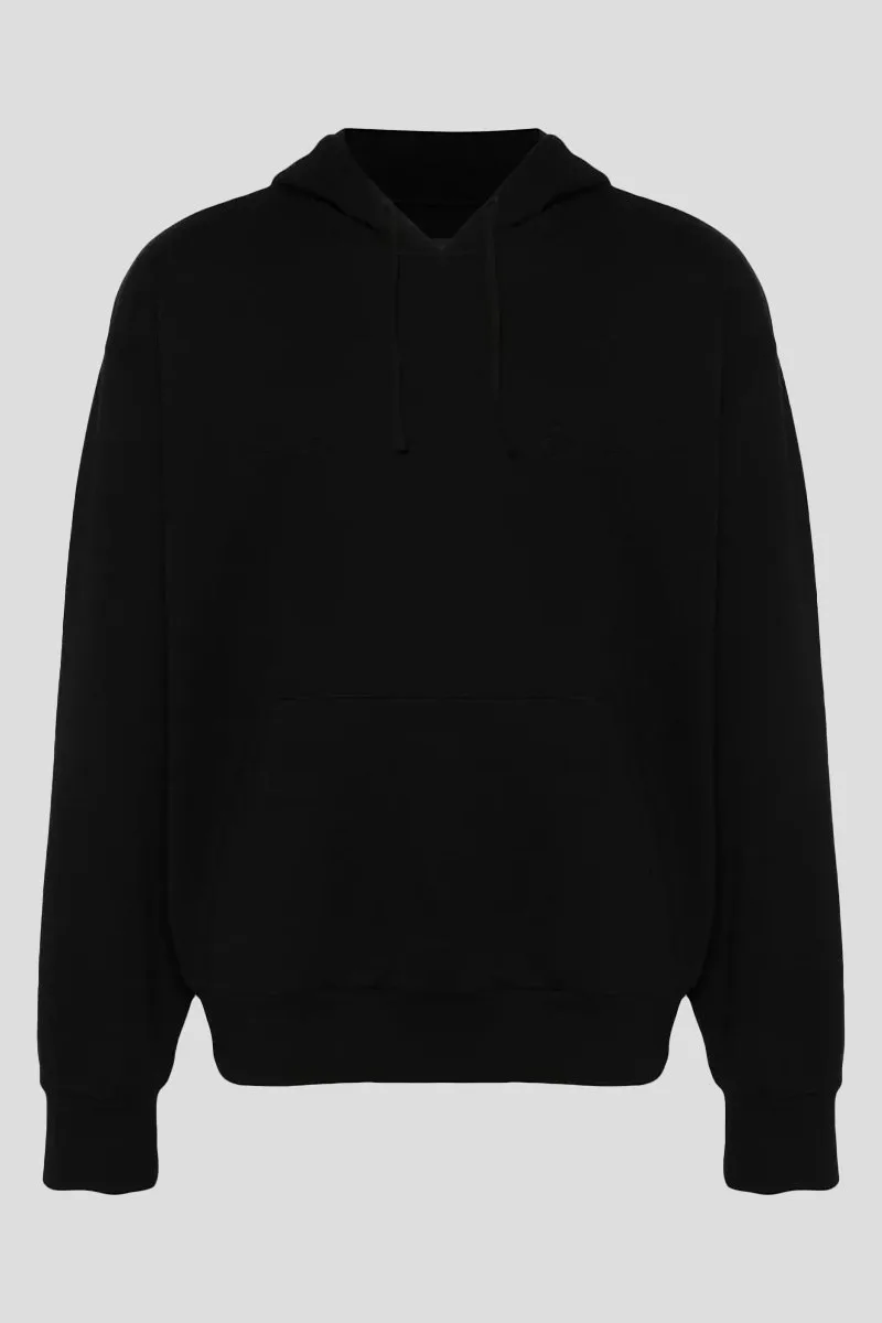 GIVENCHY Ανδρικό Μαύρο Logo-Embossed Hoodie