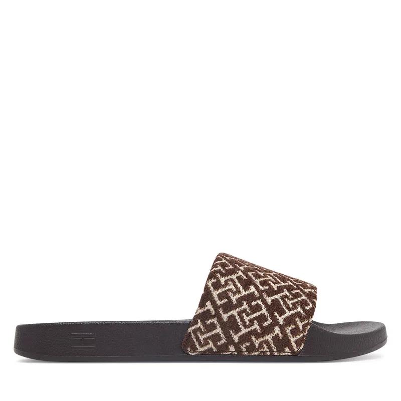 Παντόφλες Tommy Hilfiger Th Monogram Pool Slide FW0FW09611 Καφέ