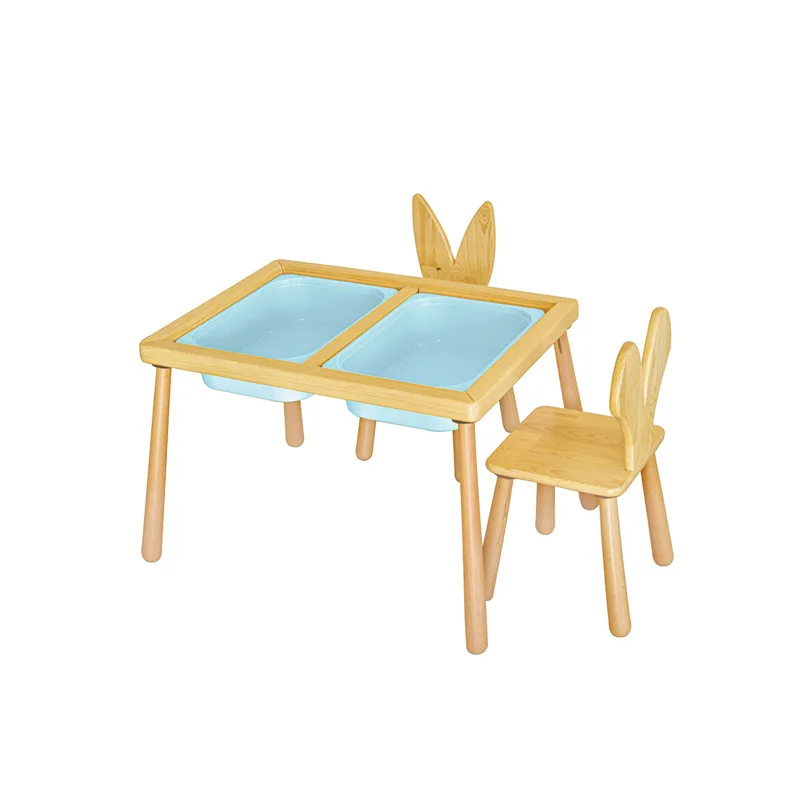 Σετ Παιδικό Τραπεζάκι Με Καρέκλες Table And 2 Chairs - Blue 109Trs1173 (53x52x74)