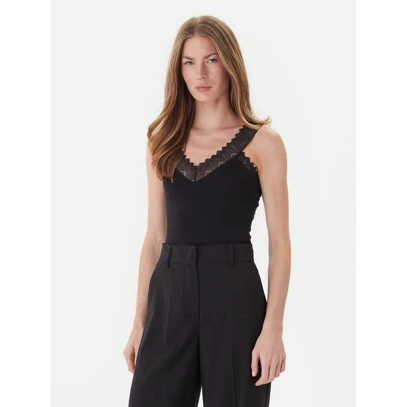Morgan Τοπ 242-DNAE Μαύρο Slim Fit