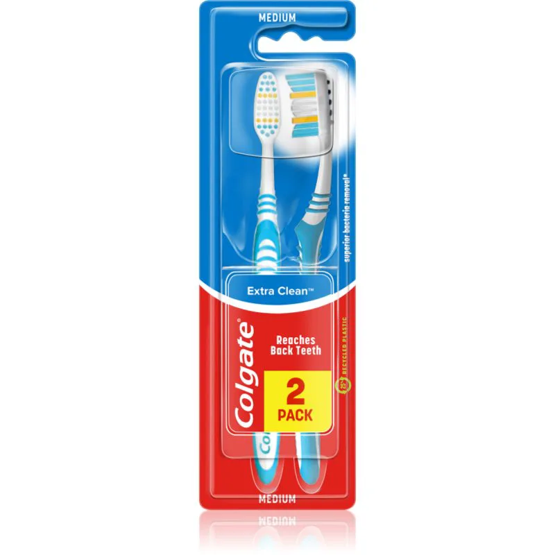 Colgate Extra Clean Medium οδοντόβουρτσες μέτρια 2 τμχ