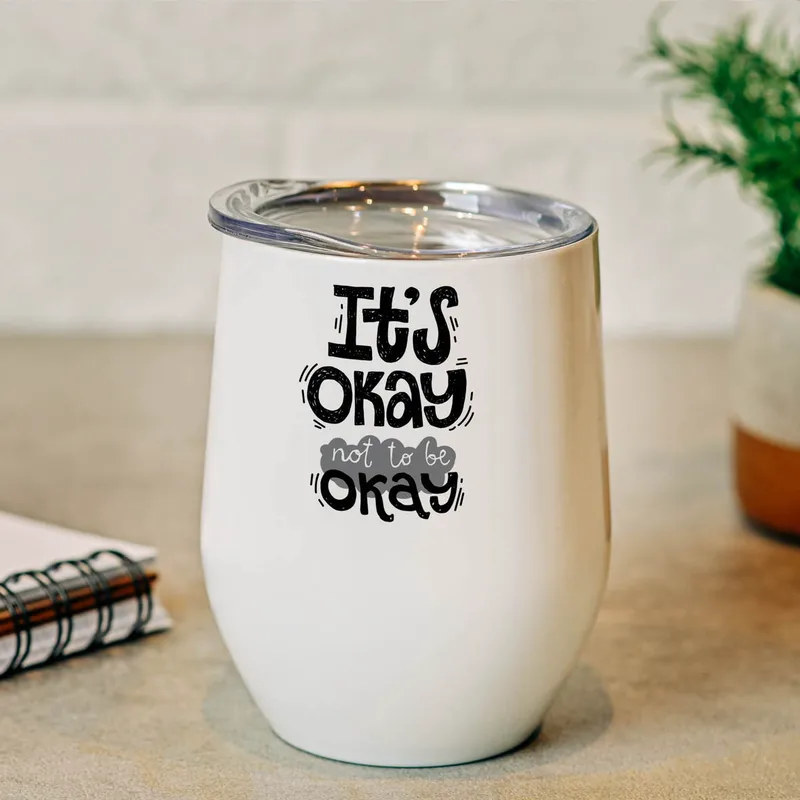 It's Ok not to be Okay - Κούπα Θερμός 355ml - Λευκό