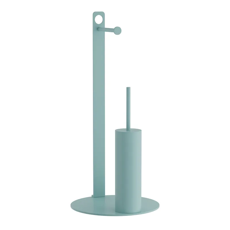 Πιγκάλ Με Χαρτοθήκη Ανοξείδωτο Matt Turquoise Pam & Co Φ28x60εκ. 4-400-913 (Υλικό: Ανοξείδωτο, Χρώμα: Τυρκουάζ) - Pam & Co - 4-400-913