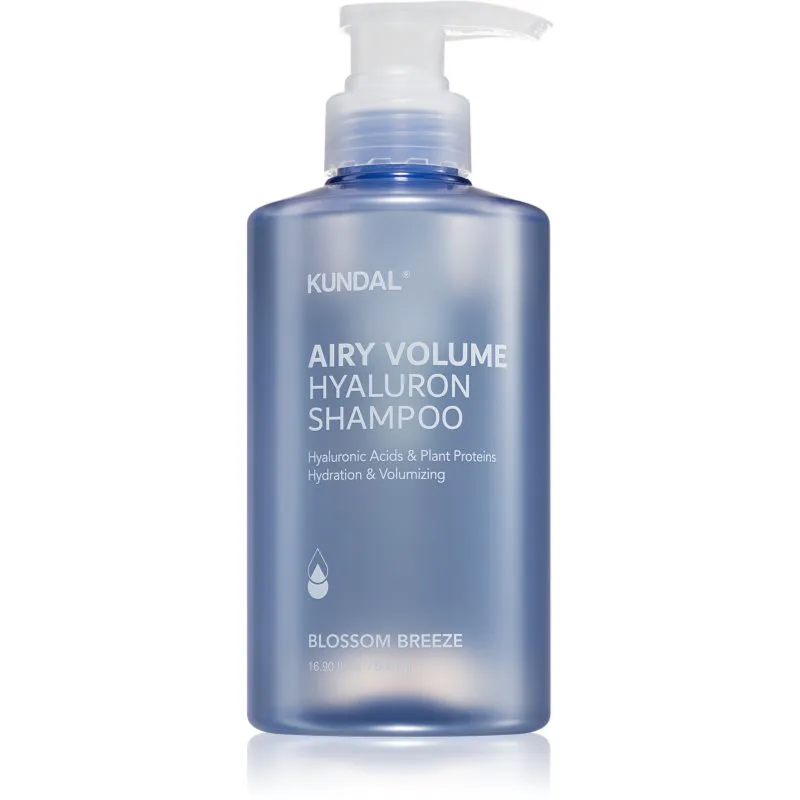 KUNDAL Airy Volume Hyaluron Shampoo ενυδατικό σαμπουάν για όγκο και λάμψη 500 ml