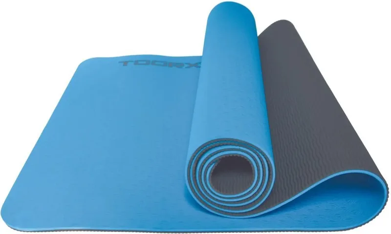 ΣΤΡΩΜΑ YOGA TOORX MAT-183 ΜΠΛΕ/ΓΚΡΙ (183 X 60 X 0.6 CM)
