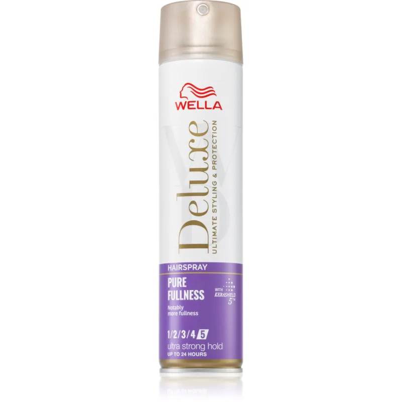 Wella Deluxe Pure Fullness λακ μαλλιών με εξαιρετικά δυνατό κράτημα για όγκο 250 ml
