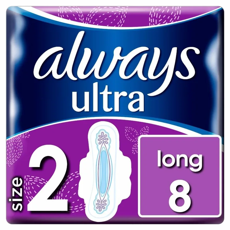 Always Ultra Long (Μέγεθος 2) Σερβιέτες Με Φτερά 8 Τεμάχια