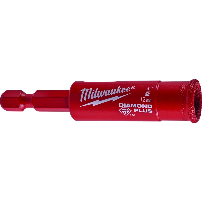 Ποτηροτρύπανο Αδαμάντινο MILWAUKEE DIAMOND PLUS 1/4" 12mm