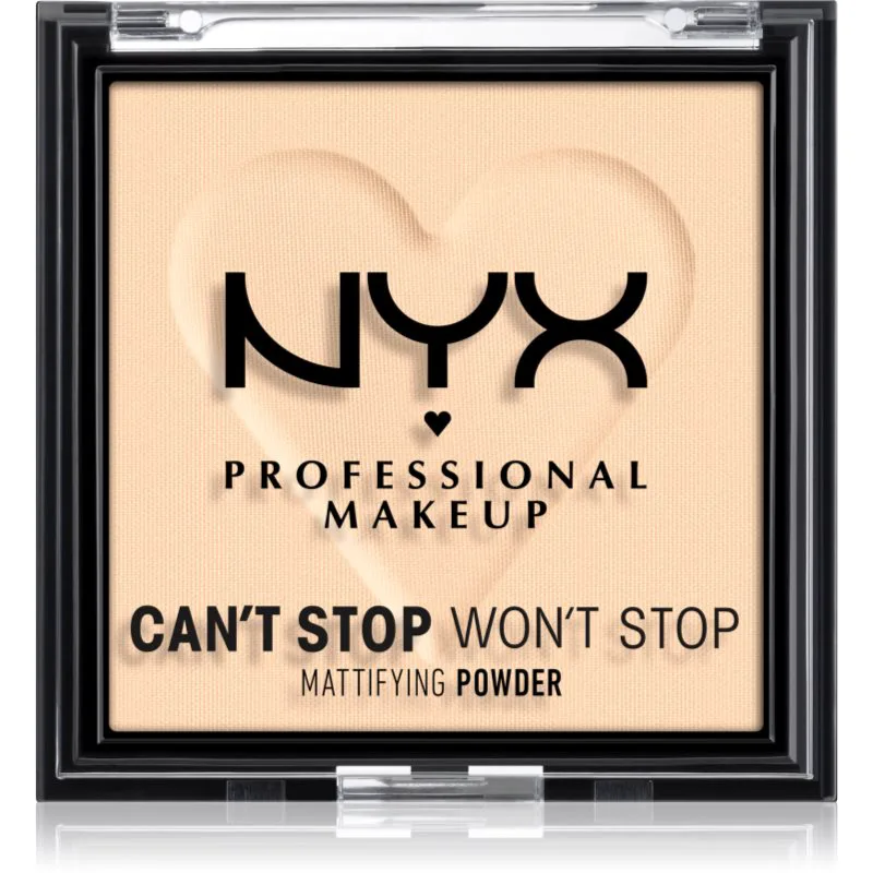 NYX Professional Makeup Can't Stop Won't Stop Mattifying Powder ματ πούδρα απόχρωση 01 Fair 6 γρ