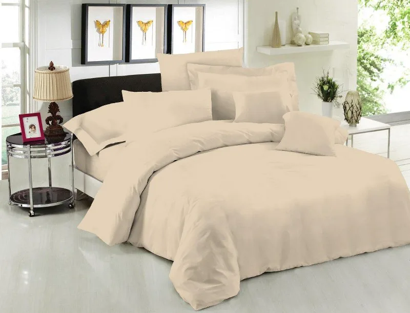Σεντόνι Μεμονωμένο Polycotton Μονόχρωμο Υπέρδιπλο 245x270εκ. Le Blanc Sand (Τύπος κατωσέντονου: Με Λάστιχο, Ύφασμα: 50% Cotton-50% Polyester, Μέγεθος: Υπέρδιπλα) - Le Blanc - 7009125-2