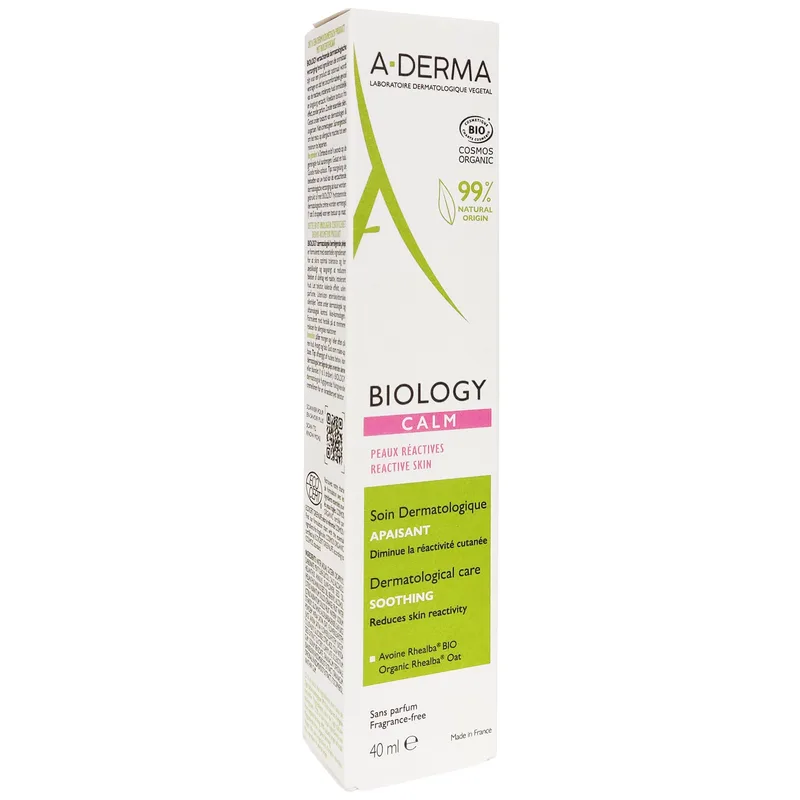 A-Derma Biology Calm Dermatological Care Soothing Δερματολογική Καταπραϋντική Φροντίδα Προσώπου 40ml
