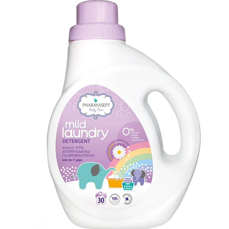 Pharmasept Baby Care Mild Laundry Detergent Απαλό Υγρό Απορρυπαντικό Βρεφικών Ρούχων με Καθαριστικούς Παράγοντες Φυτικής Προέλευσης 1L